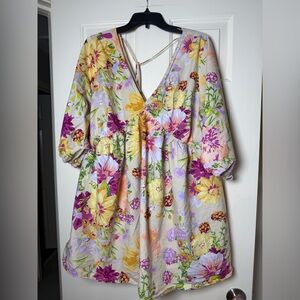 H&M V-Neck Floral Boho Dress